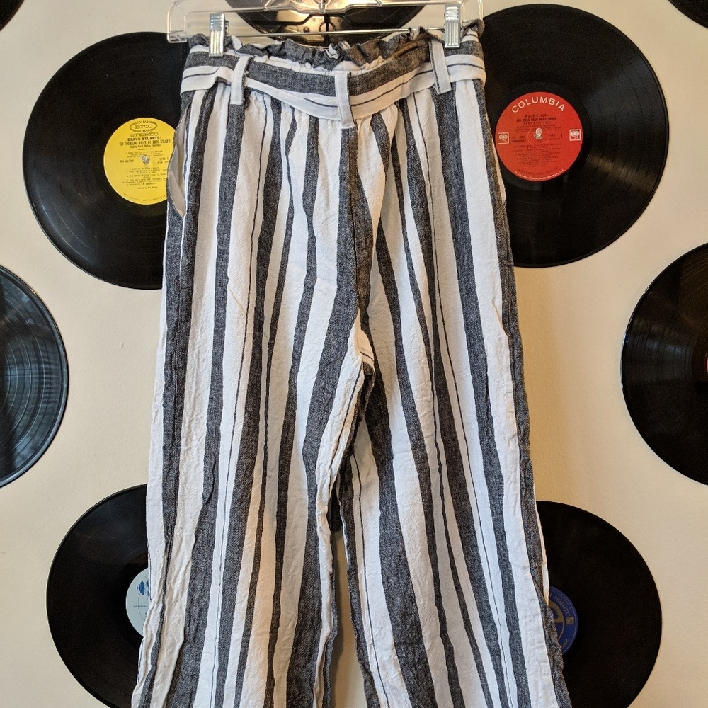 Paperbag wide leg trousers